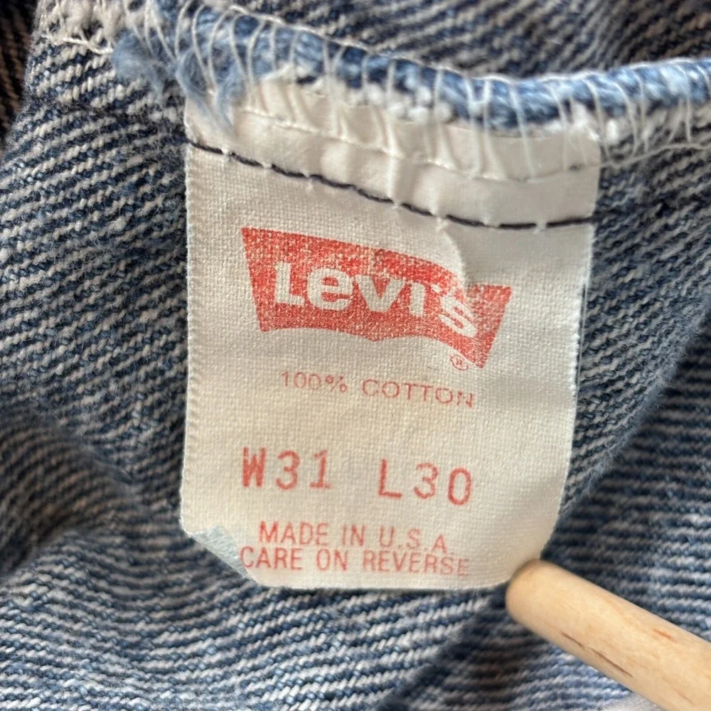 Vintage Levi's 505 Acid Wash Jeans Mens 31x30 (28x30) Denim Made In USA 80s